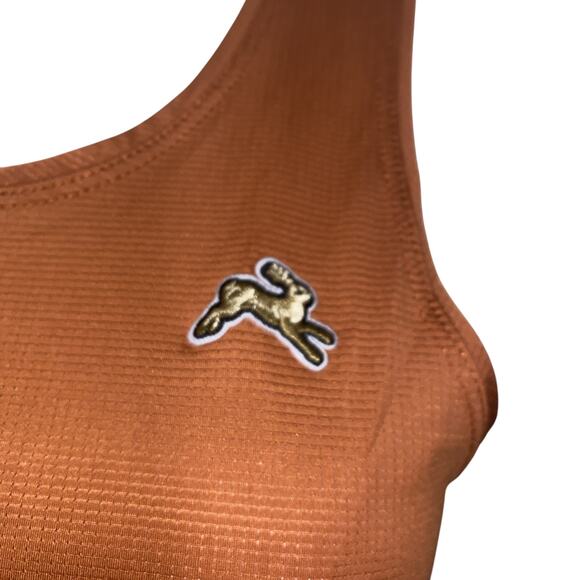 Tracksmith Shirt Womens Medium Twilight Crop Rust/Copper Running Tank Top - Picture 2 of 7